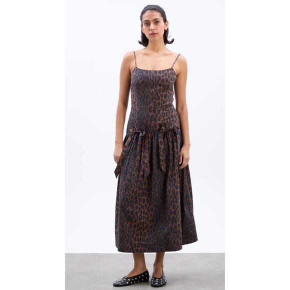 DAMSON MADDER Dresses & Skirts - NWOT Damson Madder Women's Persephone Leopard Print Midi Dress Size 12/ US 8